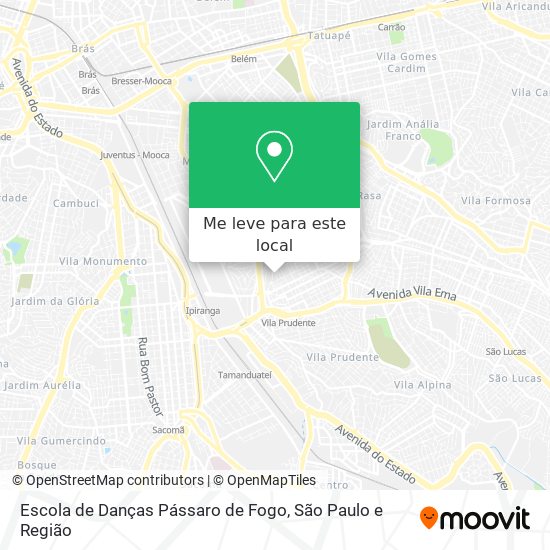 Escola de Danças Pássaro de Fogo mapa