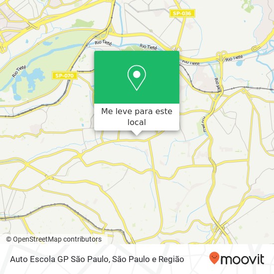 Auto Escola GP São Paulo, Rua Fábio José Bezerra Ermelino Matarazzo São Paulo-SP 03805-000 mapa