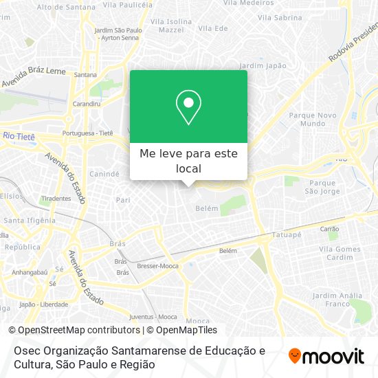 Osec Organização Santamarense de Educação e Cultura mapa