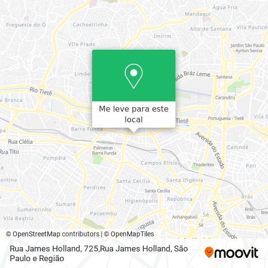 Rua James Holland, 725,Rua James Holland mapa