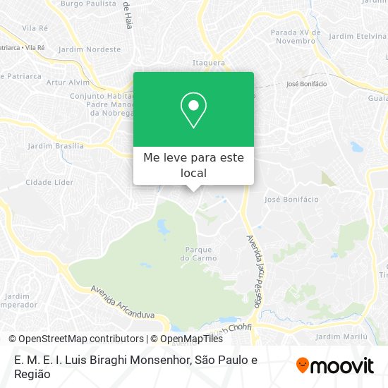 E. M. E. I. Luis Biraghi Monsenhor mapa