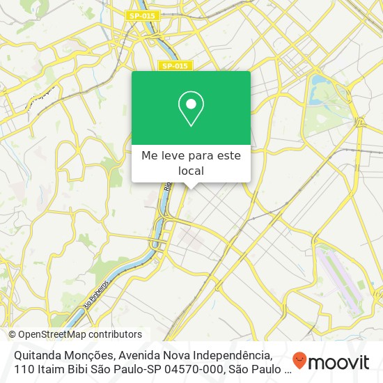 Quitanda Monções, Avenida Nova Independência, 110 Itaim Bibi São Paulo-SP 04570-000 mapa