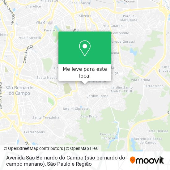 Avenida São Bernardo do Campo (são bernardo do campo mariano) mapa