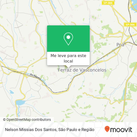 Nelson Missias Dos Santos, Rua Uruguai, 448 Ferraz de Vasconcelos Ferraz de Vasconcelos-SP 08532-410 mapa