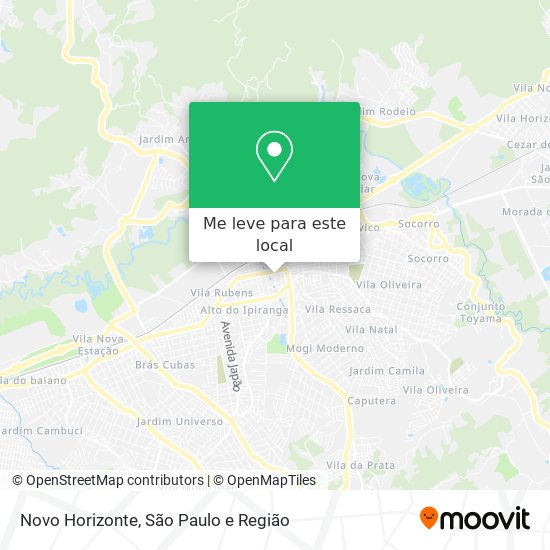 Novo Horizonte mapa