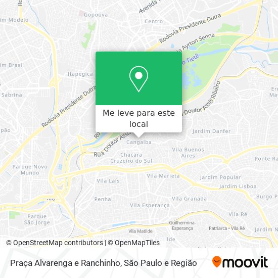 Praça Alvarenga e Ranchinho mapa