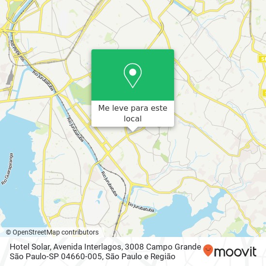 Hotel Solar, Avenida Interlagos, 3008 Campo Grande São Paulo-SP 04660-005 mapa