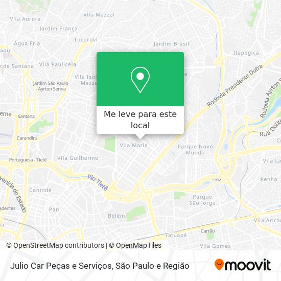 Julio Car Peças e Serviços mapa