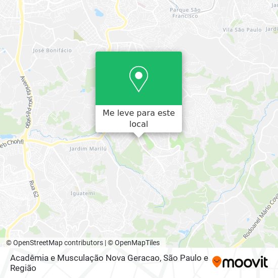 Acadêmia e Musculação Nova Geracao mapa