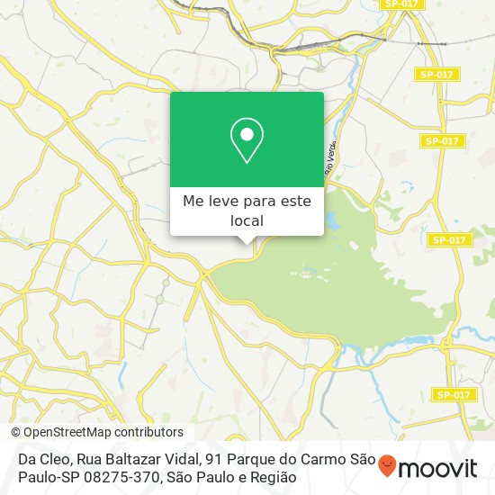 Da Cleo, Rua Baltazar Vidal, 91 Parque do Carmo São Paulo-SP 08275-370 mapa