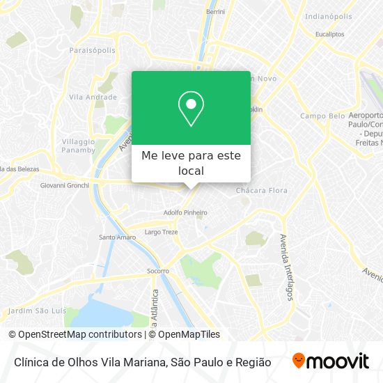 Clínica de Olhos Vila Mariana mapa