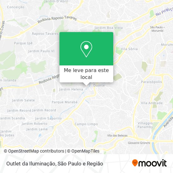 Outlet da Iluminação mapa