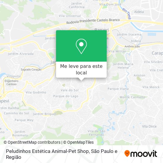 Peludinhos Estética Animal-Pet Shop mapa