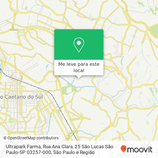 Ultrapark Farma, Rua Ana Clara, 25 São Lucas São Paulo-SP 03257-000 mapa