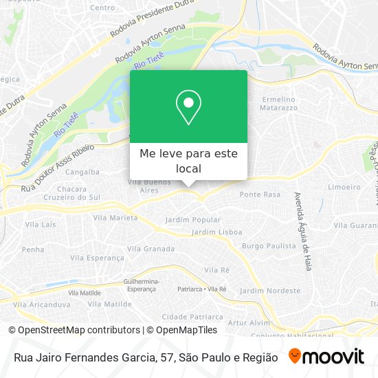 Rua Jairo Fernandes Garcia, 57 mapa