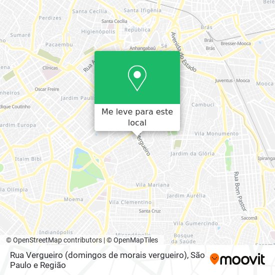 Rua Vergueiro (domingos de morais vergueiro) mapa