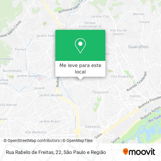 Rua Rabelo de Freitas, 22 mapa