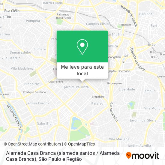 Alameda Casa Branca (alameda santos / Alameda Casa Branca) mapa