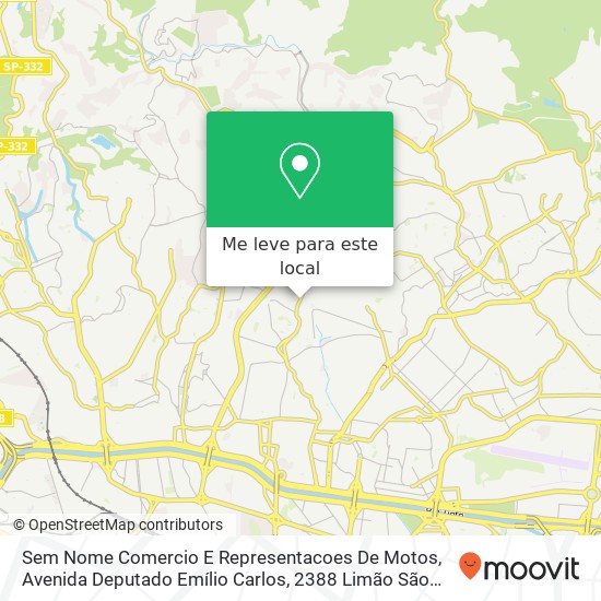 Sem Nome Comercio E Representacoes De Motos, Avenida Deputado Emílio Carlos, 2388 Limão São Paulo-SP 02720-200 mapa