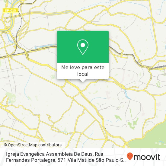 Igreja Evangelica Assembleia De Deus, Rua Fernandes Portalegre, 571 Vila Matilde São Paulo-SP 03523-000 mapa