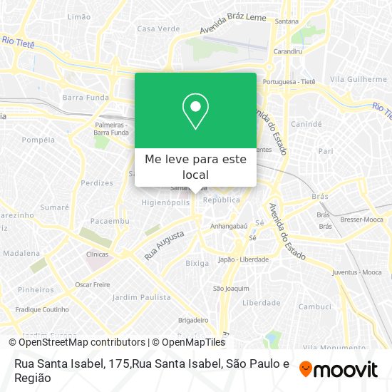 Rua Santa Isabel, 175,Rua Santa Isabel mapa
