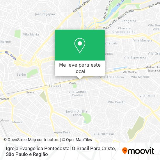 Igreja Evangelica Pentecostal O Brasil Para Cristo mapa