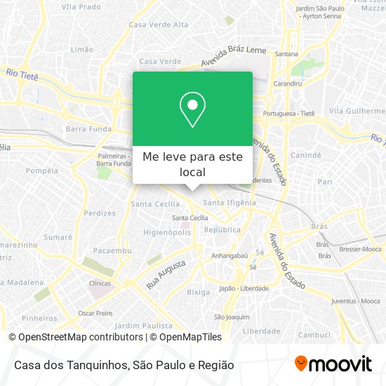 Casa dos Tanquinhos mapa