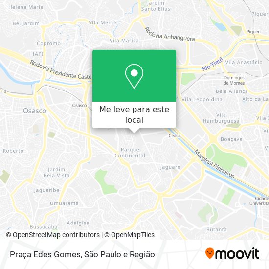 Praça Edes Gomes mapa