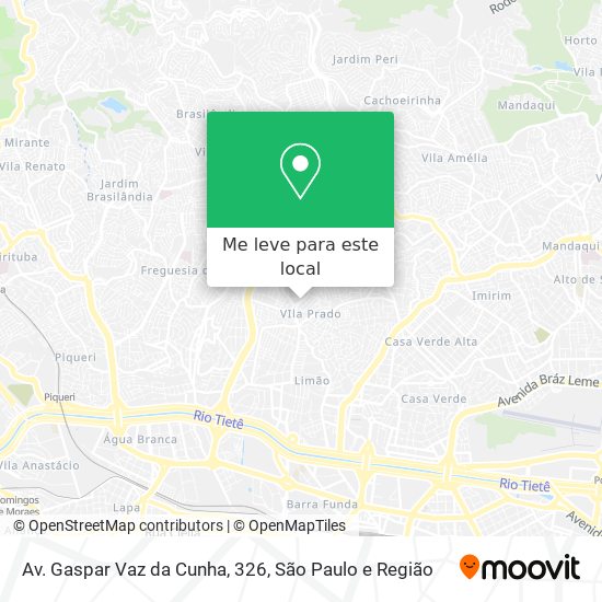 Av. Gaspar Vaz da Cunha, 326 mapa