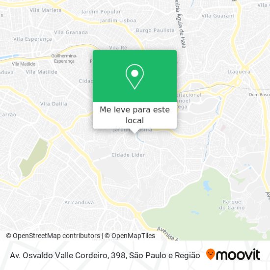 Av. Osvaldo Valle Cordeiro, 398 mapa
