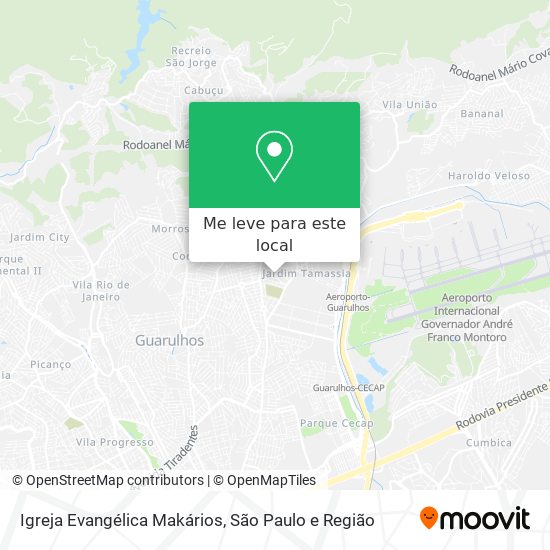 Igreja Evangélica Makários mapa