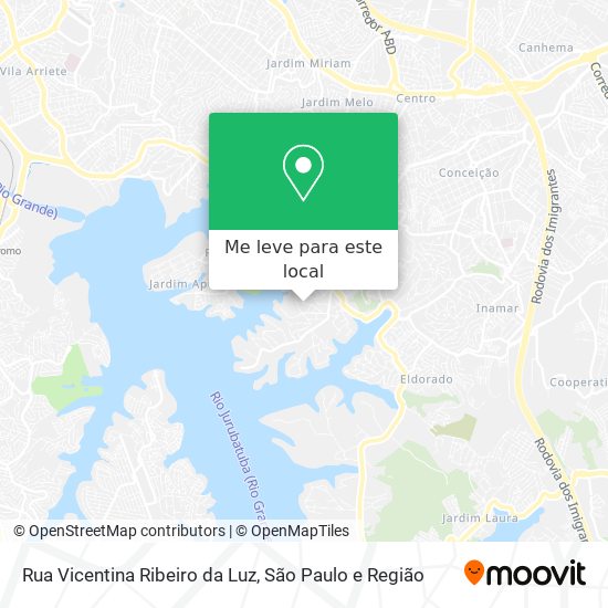 Rua Vicentina Ribeiro da Luz mapa