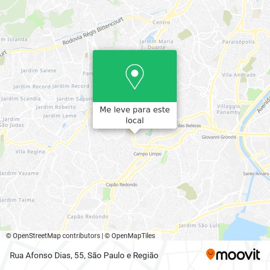 Rua Afonso Dias, 55 mapa