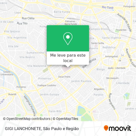 GIGI LANCHONETE mapa