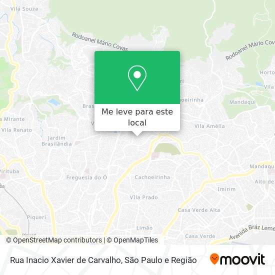 Rua Inacio Xavier de Carvalho mapa
