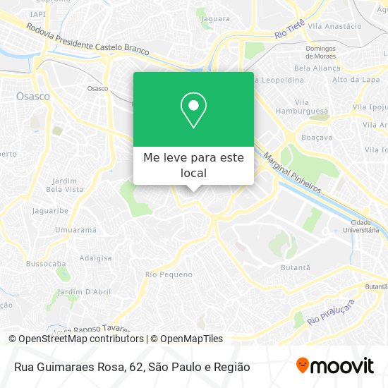 Rua Guimaraes Rosa, 62 mapa