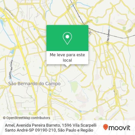 Amel, Avenida Pereira Barreto, 1596 Vila Scarpelli Santo André-SP 09190-210 mapa
