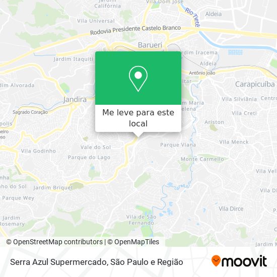 Serra Azul Supermercado mapa