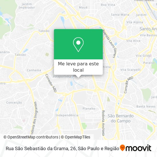 Rua São Sebastião da Grama, 26 mapa