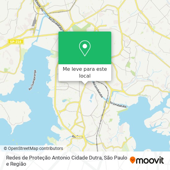 Redes de Proteção Antonio Cidade Dutra mapa