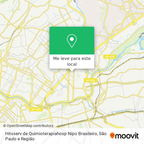 Hitsserv de Quimioterapiahosp Nipo Brasileiro mapa