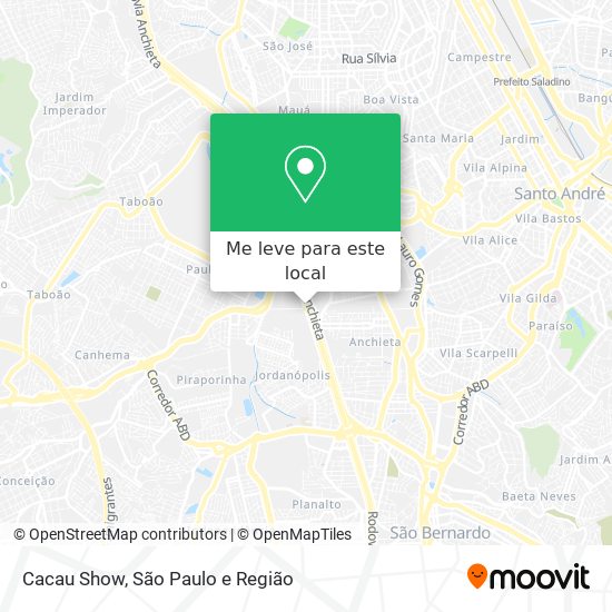 Cacau Show mapa