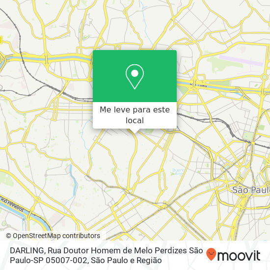 DARLING, Rua Doutor Homem de Melo Perdizes São Paulo-SP 05007-002 mapa