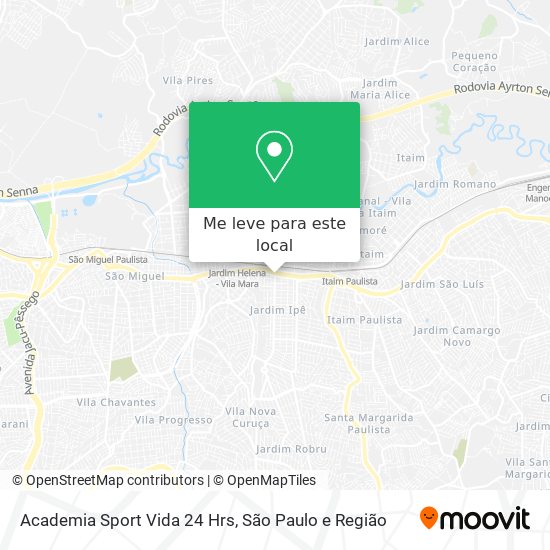 Academia Sport Vida 24 Hrs mapa