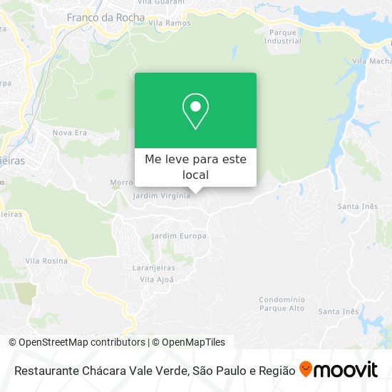 Restaurante Chácara Vale Verde mapa