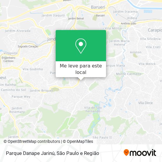Parque Danape Jarinú mapa