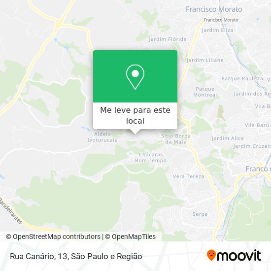 Rua Canário, 13 mapa