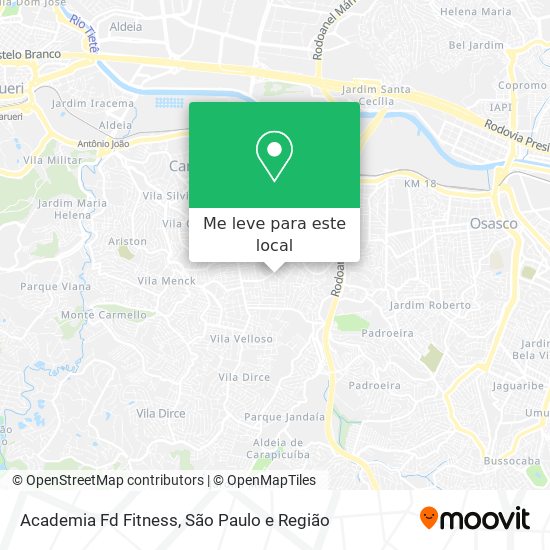 Academia Fd Fitness mapa
