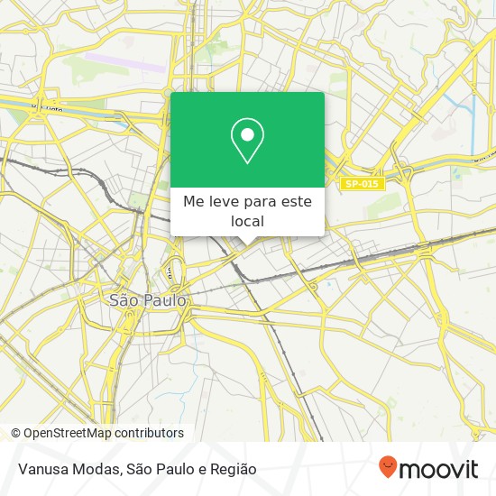 Vanusa Modas, Avenida Rangel Pestana, 2195 Brás São Paulo-SP 03002-000 mapa