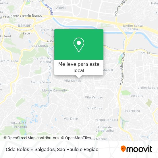 Cida Bolos E Salgados mapa